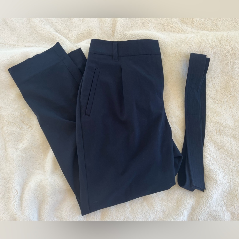 Navy Dress Pants with Belt